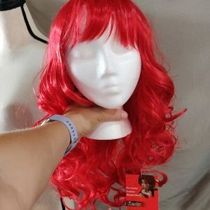 Wig red curly ❤️
